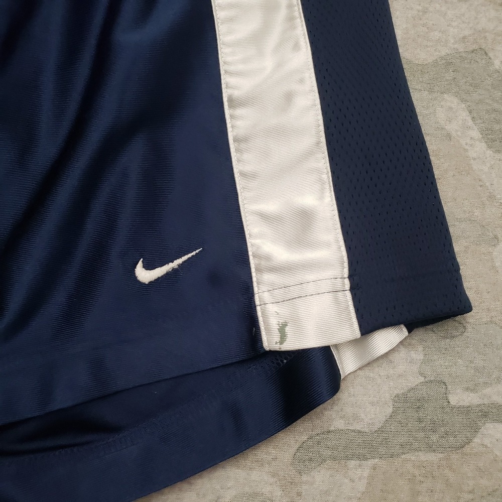 Vintage Nike Shorts Mens Large Blue Drawstring Dazzle Embroidered Logo Gym - Picture 3 of 12